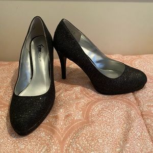 Sparkly black heels